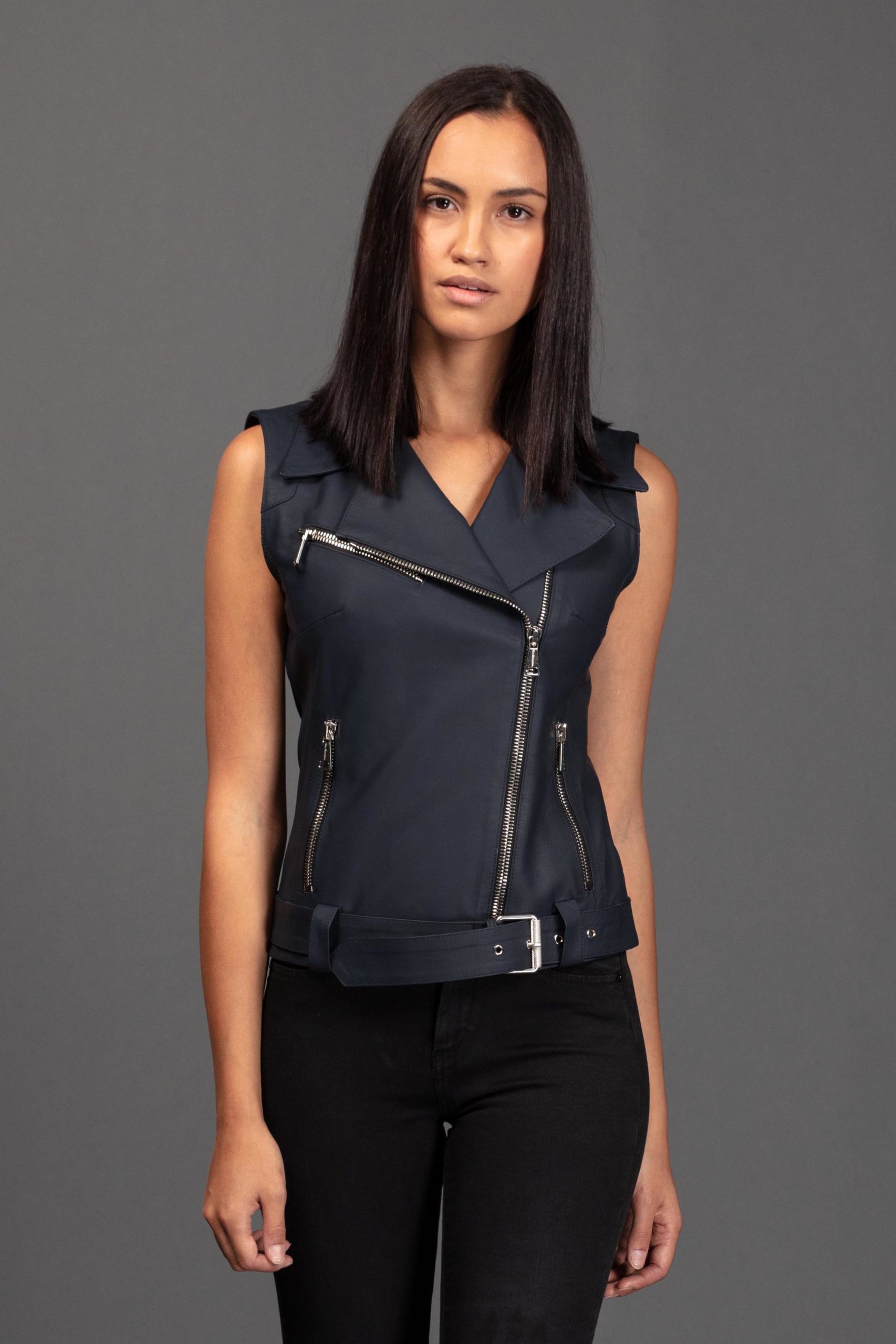 Leather vest 2025 womens fashion